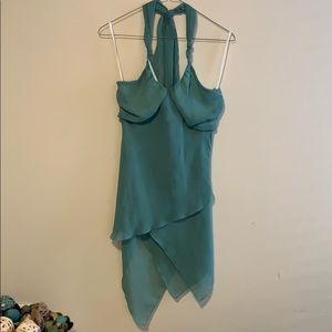 Chiffon layered halter tunic